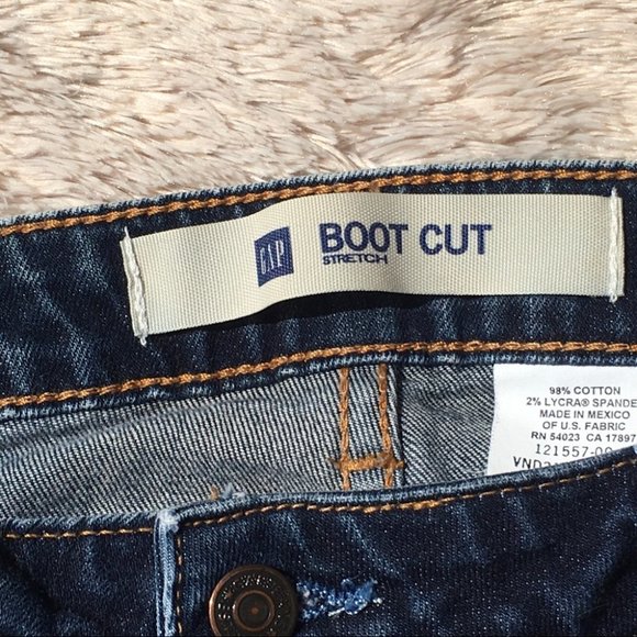 GAP Bootcut Mid Rise Dark Wash Jeans Size 10 - Picture 5 of 6